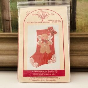 Vintage Hickory Stick & Co Gingerbread Stocking Kit H-240 Christmas Sewing Kit